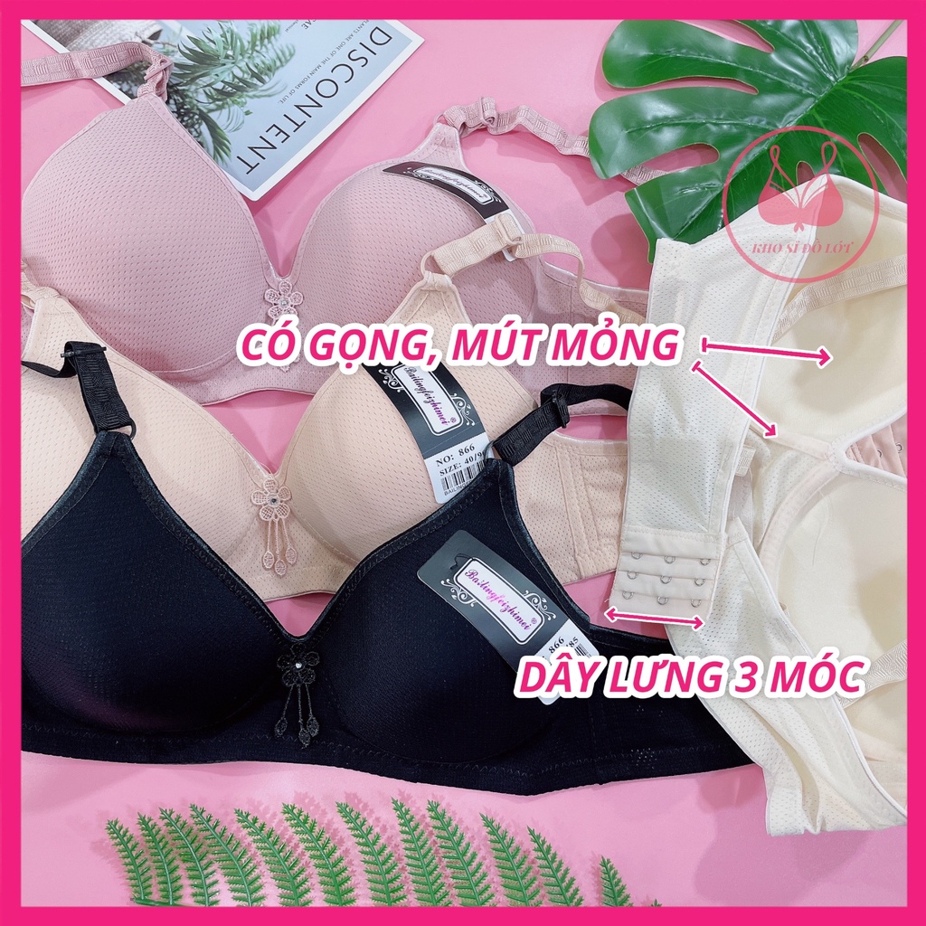 Áo ngực không mút không gọng thông hơi cup lớn size 38 40 42