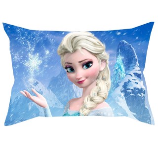 Vỏ gối họa tiết Elsa và Anna Frozen, Vỏ gối hình chữ nhật bằng Polyester in một mặt, Trang trí nhà cửa, Quà tặng trẻ em (không có lõi gối)