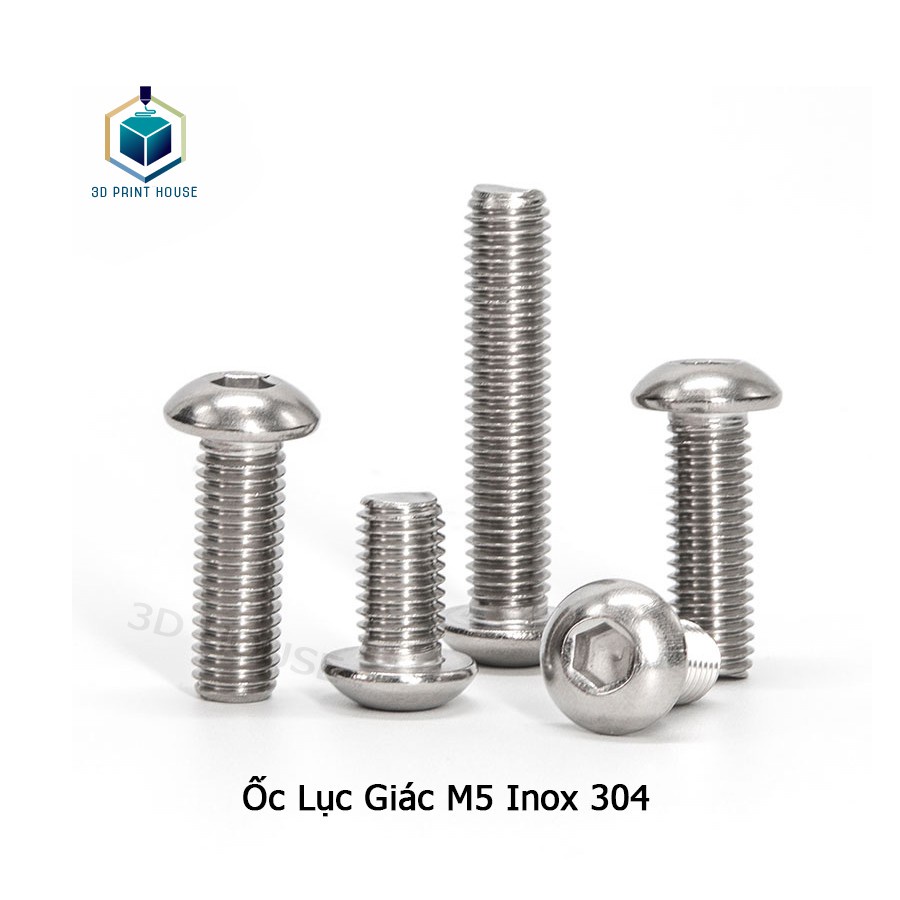 10 con Ốc - Bulong Lục Giác Inox đầu dù 304 M2 M2.5 M3 M4 M5 các độ dài ...