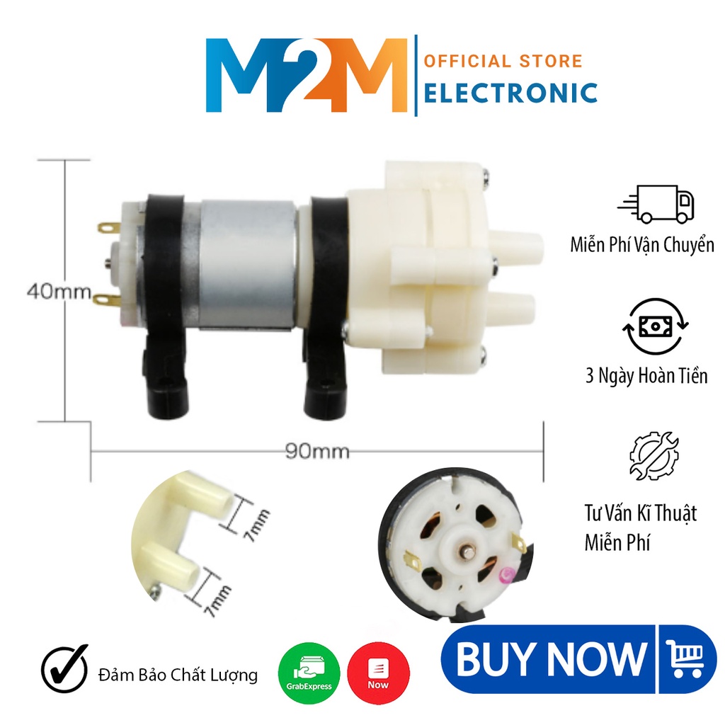 Máy bơm oxy máy bơm chất lỏng mini cho bể cá 12V r385 ShopLinhKienHN ...