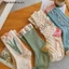 Đôi Tất Chân Cotton Trang Trí Hoa Thời Trang Hàn Quốc Cho Nữ