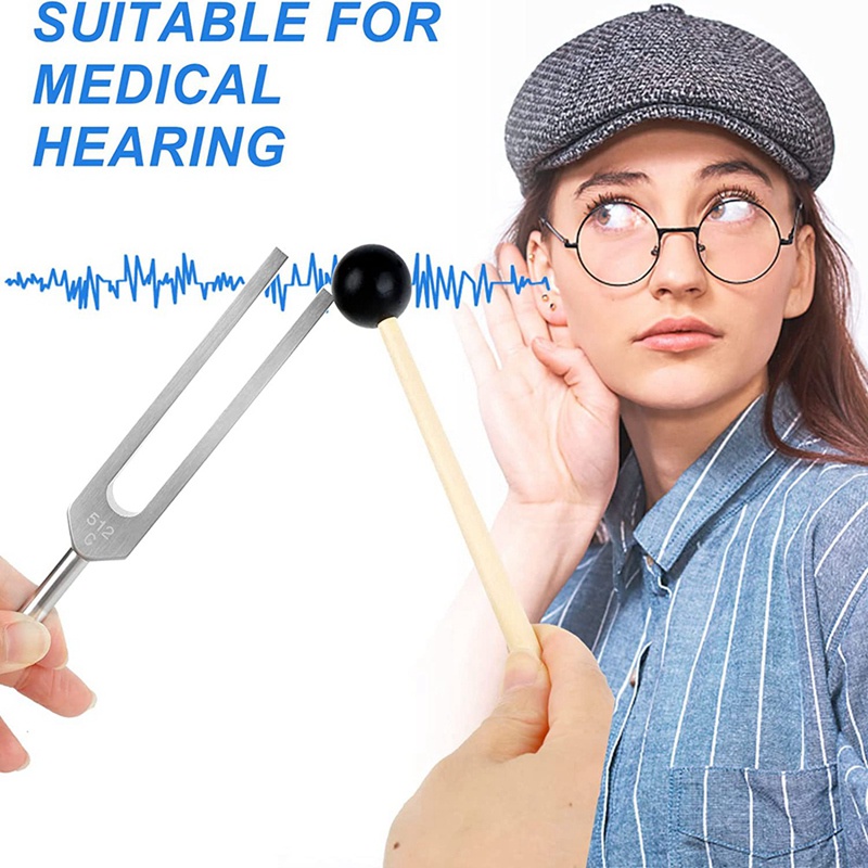 Bộ Âm Thoa 128Hz, 136.1Hz, 512Hz,4096Hz Kèm Búa Phản Xạ Chuyên Dụng