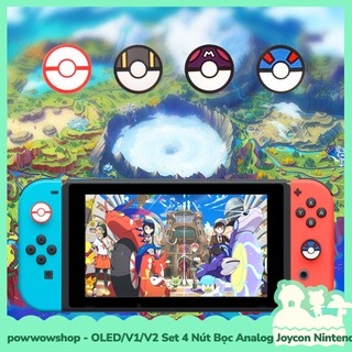 [Sẵn VN - Hỏa Tốc] Oled/V1/V2/Lite Set 4 Nút Bọc Analog Joycon Cho Máy Game Cầm Tay Nintendo Switch Mẫu Pok Scarlet & Vi