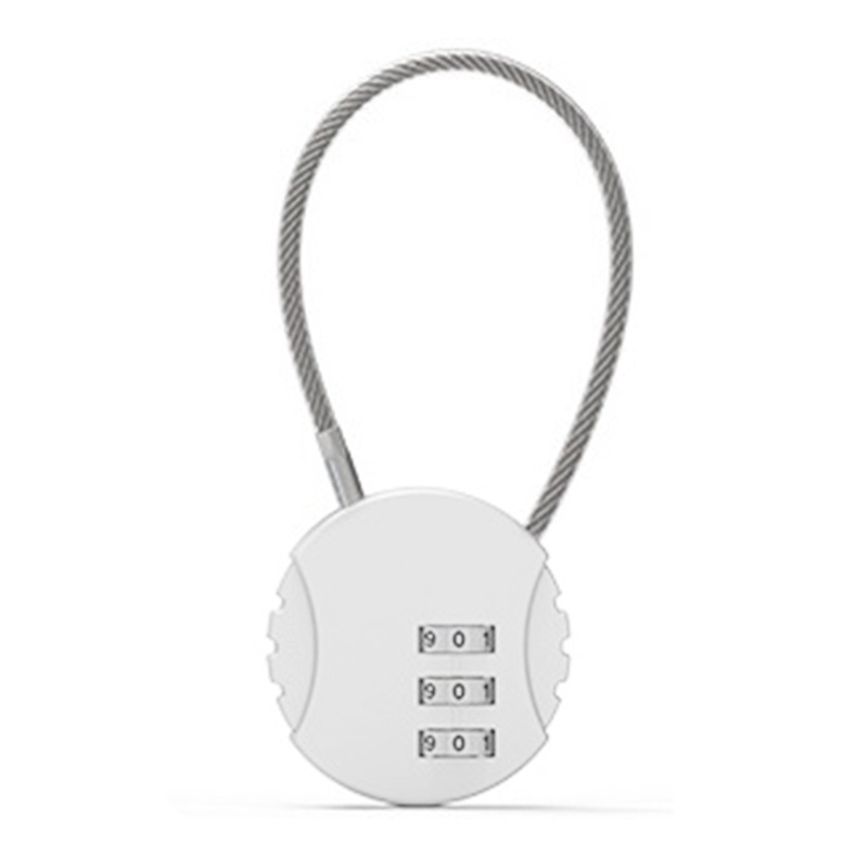 Shas Ổ khóa chống chịu thời tiết 3 chữ số Khóa cáp mật khẩu Dây di động Khóa hành lý