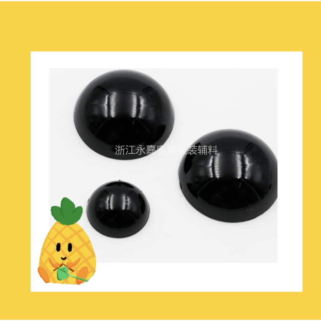 Mắt thú dán đen size 5mm,4mm,6mm