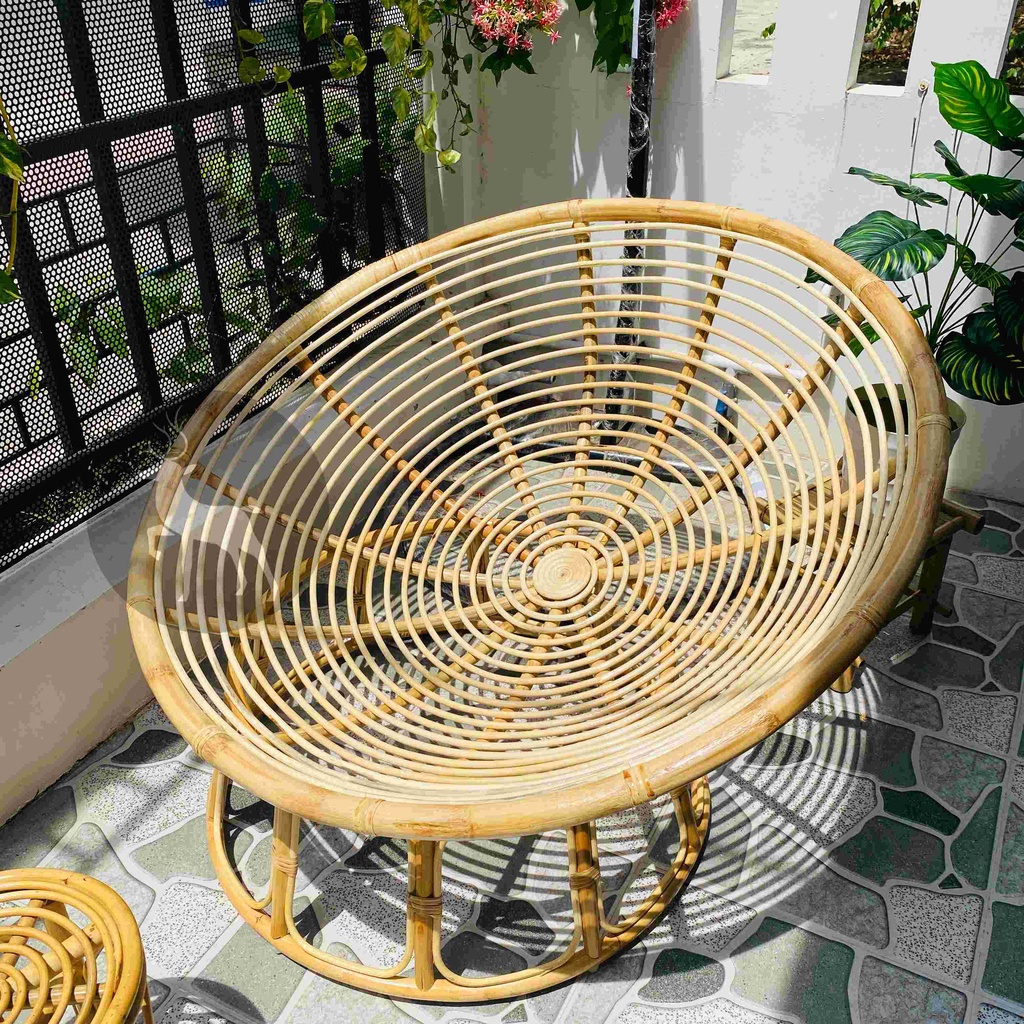 Ghế mây PAPASAN 1 mét 2 - Sản phẩm thư giãn đọc sách từ HOME MÂY với chất liệu mây 100%