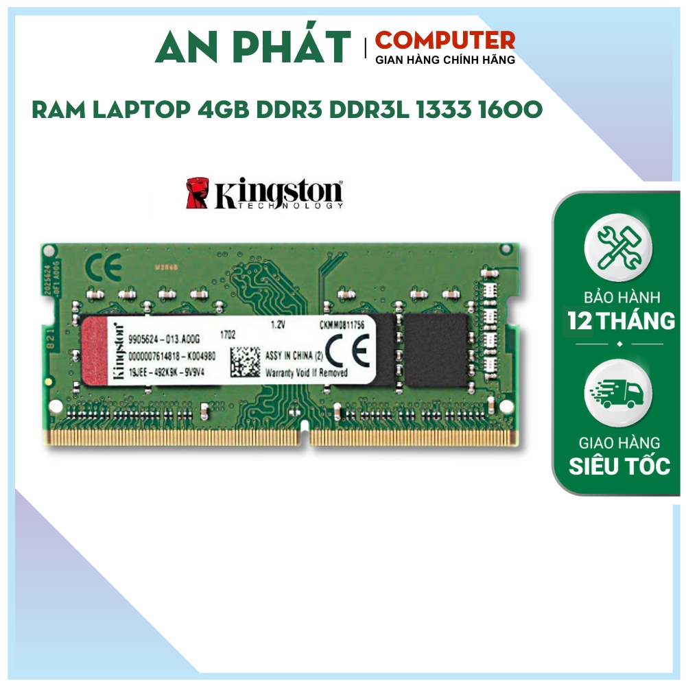 Ram Laptop 4GB DDR3, DDR3L Buss Ram 1333, 1600. Ram Bảo Hành Đổi Mới ...