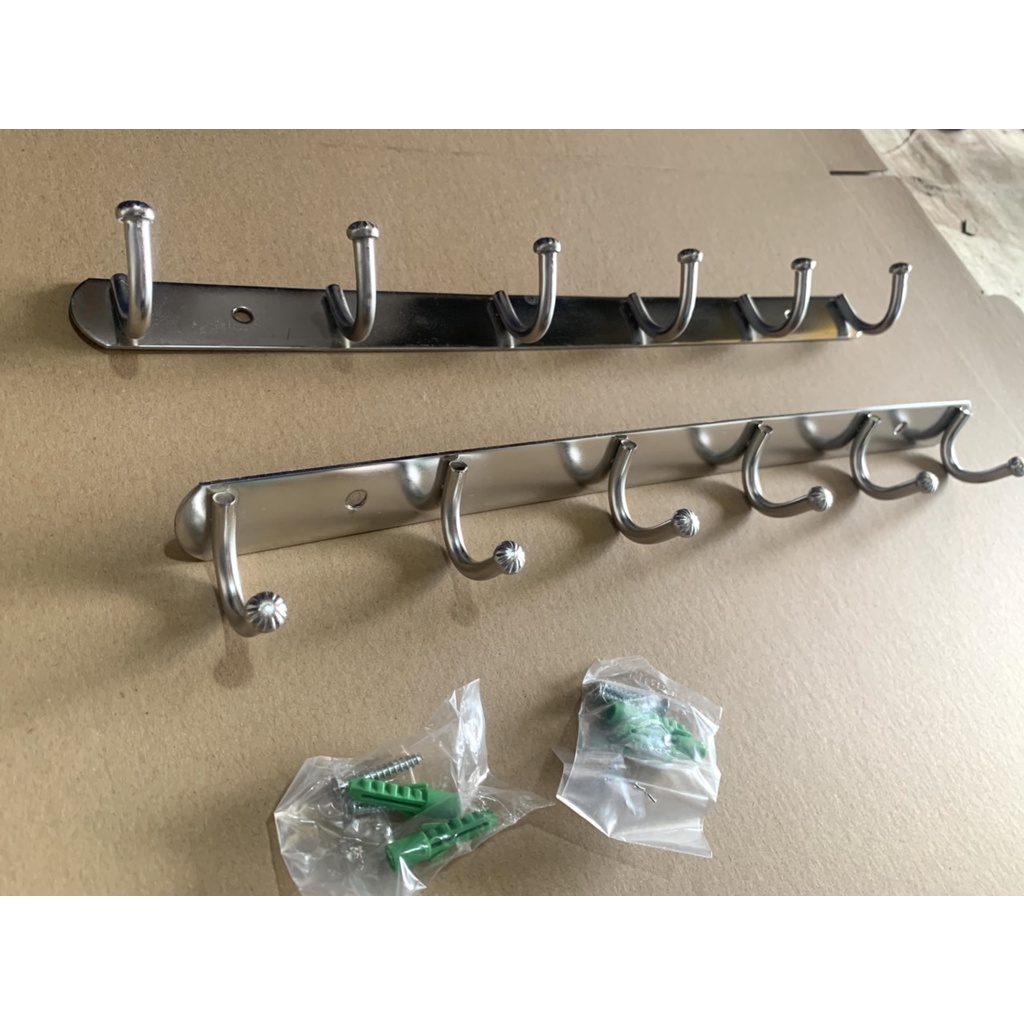 (Móc treo tường inox) móc treo quần áo gắn tường, móc treo đồ inox 6 ...