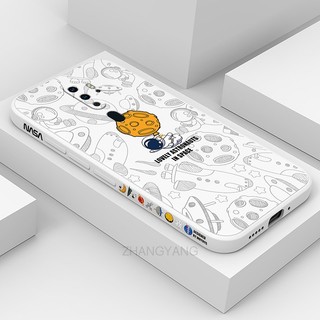 ốp lưng oppo a5 2020 oppo a9 2020 Ốp Điện Thoại Silicone TPU Mềm Họa Tiết Phi Hành Gia Có Dây Đeo Cho oppo a5 2020 oppo a9 2020