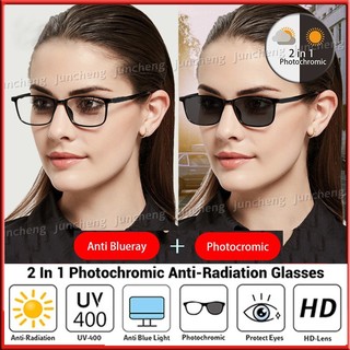 Kính Mắt Chống Bức Xạ Photochromic Dành Cho Nữ Chống Rad Sun Kính Thích Ứng Chống Tia Xanh Chuyển Đổi 2 Trong 1 Kính Mắt Thông Số Kỹ Thuật Ống Kính Vuông Có Thể Thay Thế