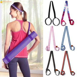Dây đeo thảm yoga đa sắc màu, chất liệu cotton đàn hồi tiện lợi cho việc tập luyện yoga hàng ngày.