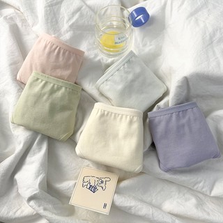 Quần Lót Cotton Thoáng Khí Màu Sắc Đơn Giản Cho Nữ