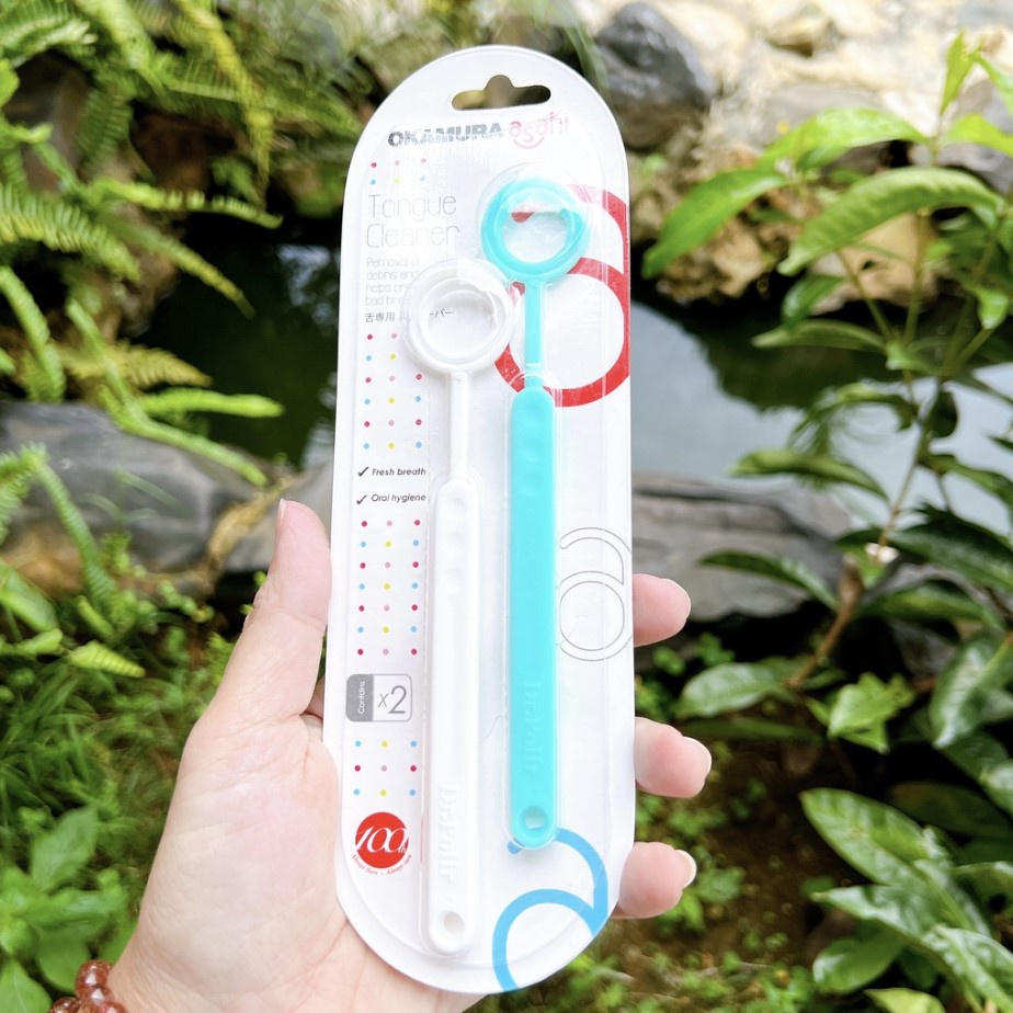 Ảnh Dụng cụ cạo lưỡi Asahi vỉ 2 cây hàng chính hãng Okamura 2