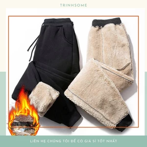 Quần Thể Thao Nỉ Nam 3 sọc lót lông cừu siêu ấm chống chọi đại hàn ,quần jogger