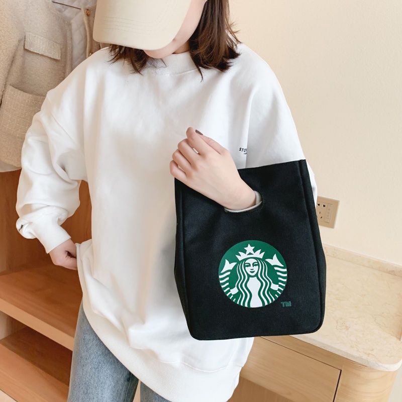 Túi Đựng Cơm Trưa In Hình Starbucks Xinh Xắn