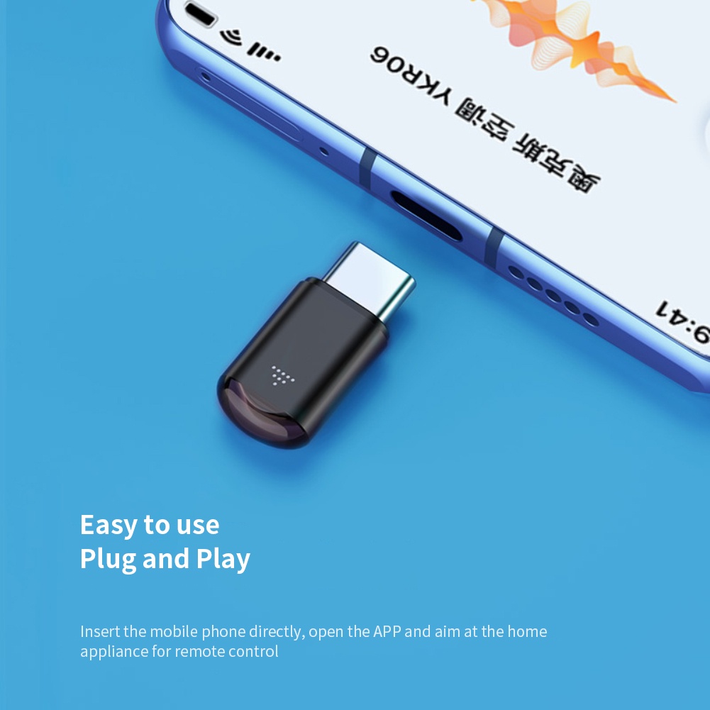 Ảnh Aubess Type-c Micro Usb Smart Ir Điều Khiển Từ Xa Ứng Dụng Điện Thoại Bộ Chuyển Đổi Mini Bộ Phát Hồng Ngoại Cho Điện Thoại Thông Minh Cho Tivi Điều Hòa 1