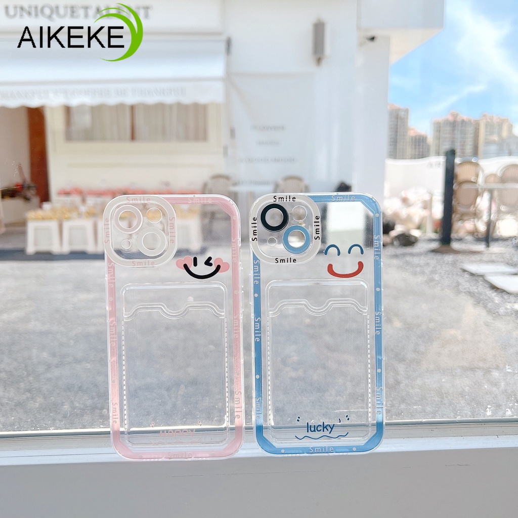 Thẻ Ốp Điện Thoại tpu Mềm Trong Suốt Có Ngăn Đựng Thẻ Cho iphone 15 14 plus iphone 15 14 13 pro max 15pro 14pro 13pro