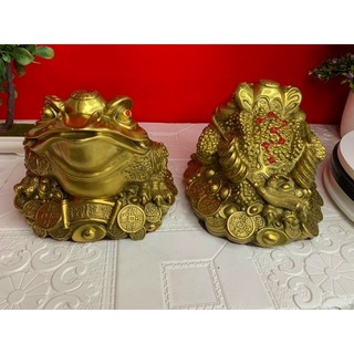 Cóc Thiềm thừ 3 chân ngậm tiền cỡ đại bằng đồng vật phẩm phong thuỷ  hút lộc trưng bày ban thờ thần tài