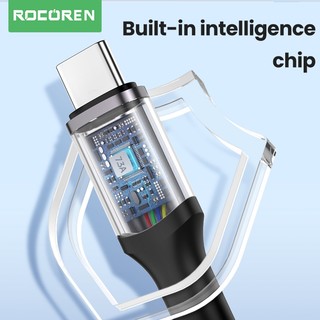 Cáp sạc nhanh Rocoren USB Type C 100W cho Xiaomi Poco F4 F3 Realme Huawei 7A