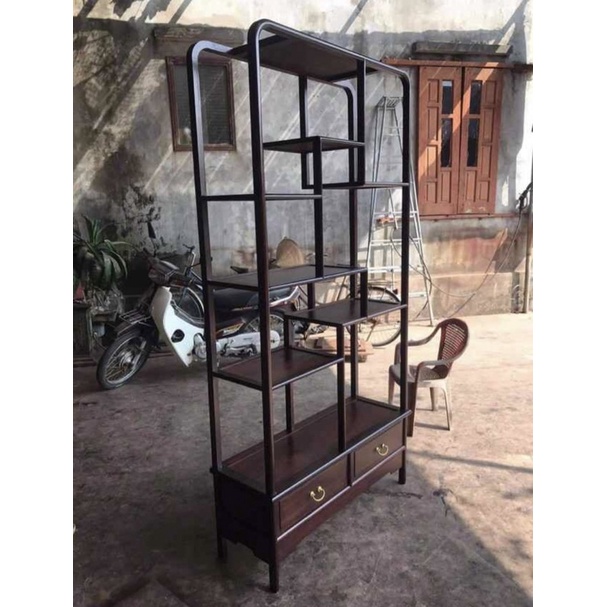 tủ bày đồ cao 1m83 rộng 85 sâu 32 gỗ gõ, gụ, hương đá