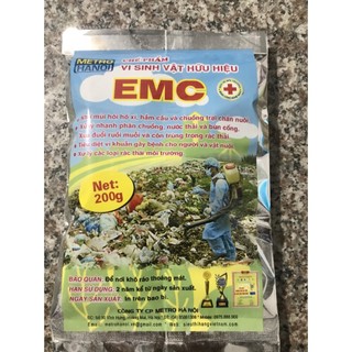 Chế phẩm xử lý rác EMC 200gr xử lý rác thải hữu cơ, rác thải sinh hoạt và bãi rác công cộng hiệu quả an toàn