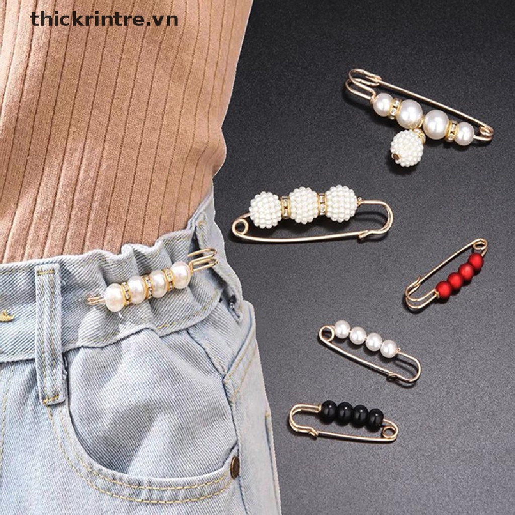 Set 3 Ghim Cài Áo Đính Đá Ngọc Trai Nhân Tạo Thời Trang