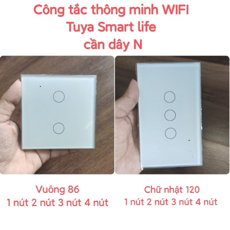 [WIFI TUYA]Công tắc ĐÈN thông minh Wifi Tuya Smart life vuông 86/CN 120(sản phẩm đòi hỏi hiểu kỹ thuật)