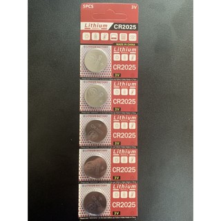 1 vỉ 5 viên pin cúc Lithium 3V CR2025 pin nút cho Cmos, điều khiển, chìa khóa ô tô, xe máy, cửa cuốn