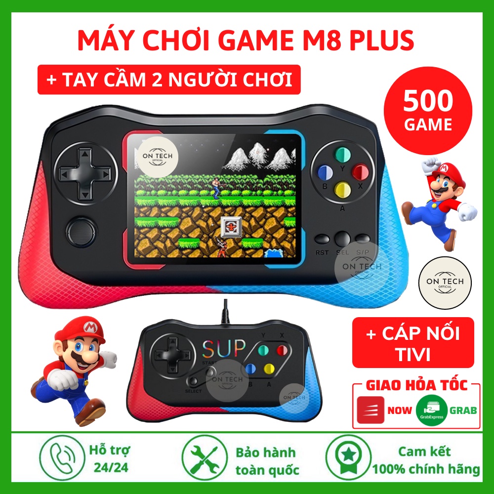 Máy chơi game 2 người - Sup G3 các tựa game kinh điển tuổi thơ kết nối với  TV màn hình lớn cổng AV pin sạc đi kèm cáp và nguồn