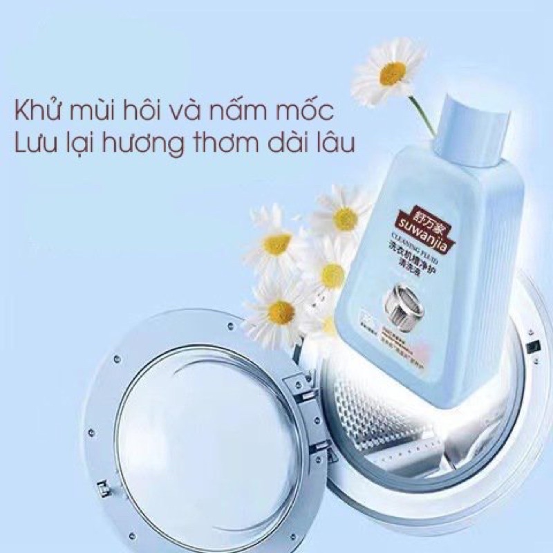Nước tẩy lồng máy giặt CLEANING dùng cho máy giặt cửa trên và cửa dưới [hỏa tốc]