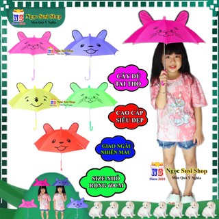 CÂY DÙ TAI THỎ HÌNH THÚ CHO BÉ SIÊU DỄ THƯƠNG DÙNG ĐỂ CHE NẮNG MƯA - CÂY DÙ CHO BÉ