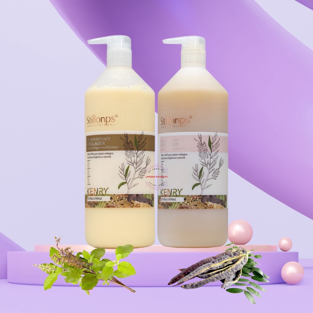 Cặp Dầu Gội Xả Kenry Stillonps 500ml/1000ml | Dưỡng Tóc Mềm Mượt, Hỗ Trợ Sạch Gàu.