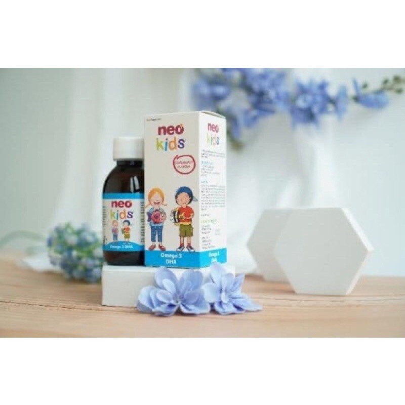 Combo 2 hộp DHA Neo kids omega 3 DHA ,Vitamin D3, A, E giúp phát triển trí não cho bé hộp 150ml