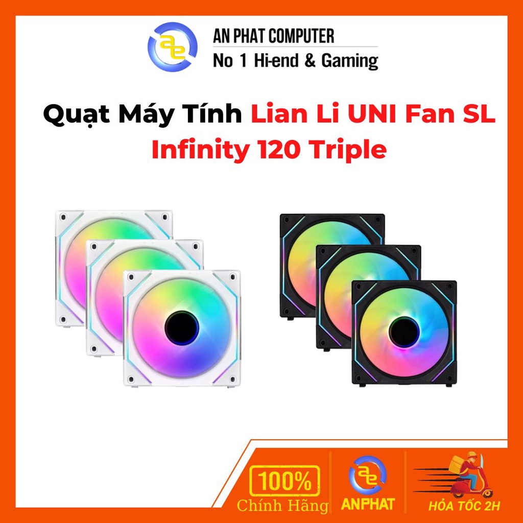 Quạt Máy Tính Lian Li UNI Fan SL Infinity 120 Triple White/Black ( Bộ 3 ...