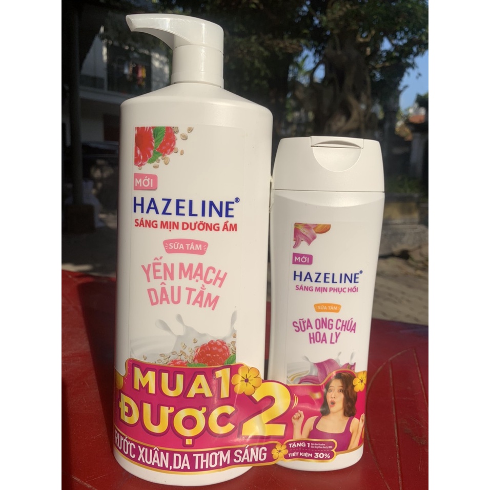 SỮA TẮM HAZELINE 900G TẶNG SỮA TẮM YẾN MẠCH DÂU TẰM 300G | Shopee Việt Nam