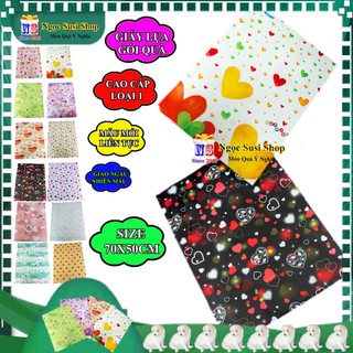 5 GIẤY GÓI QUÀ LỤA  LOẠI TỐT SIÊU ĐẸP DÙNG ĐỂ GÓI HỘP QUÀ TRANG TRÍ SIZE 70X50CM