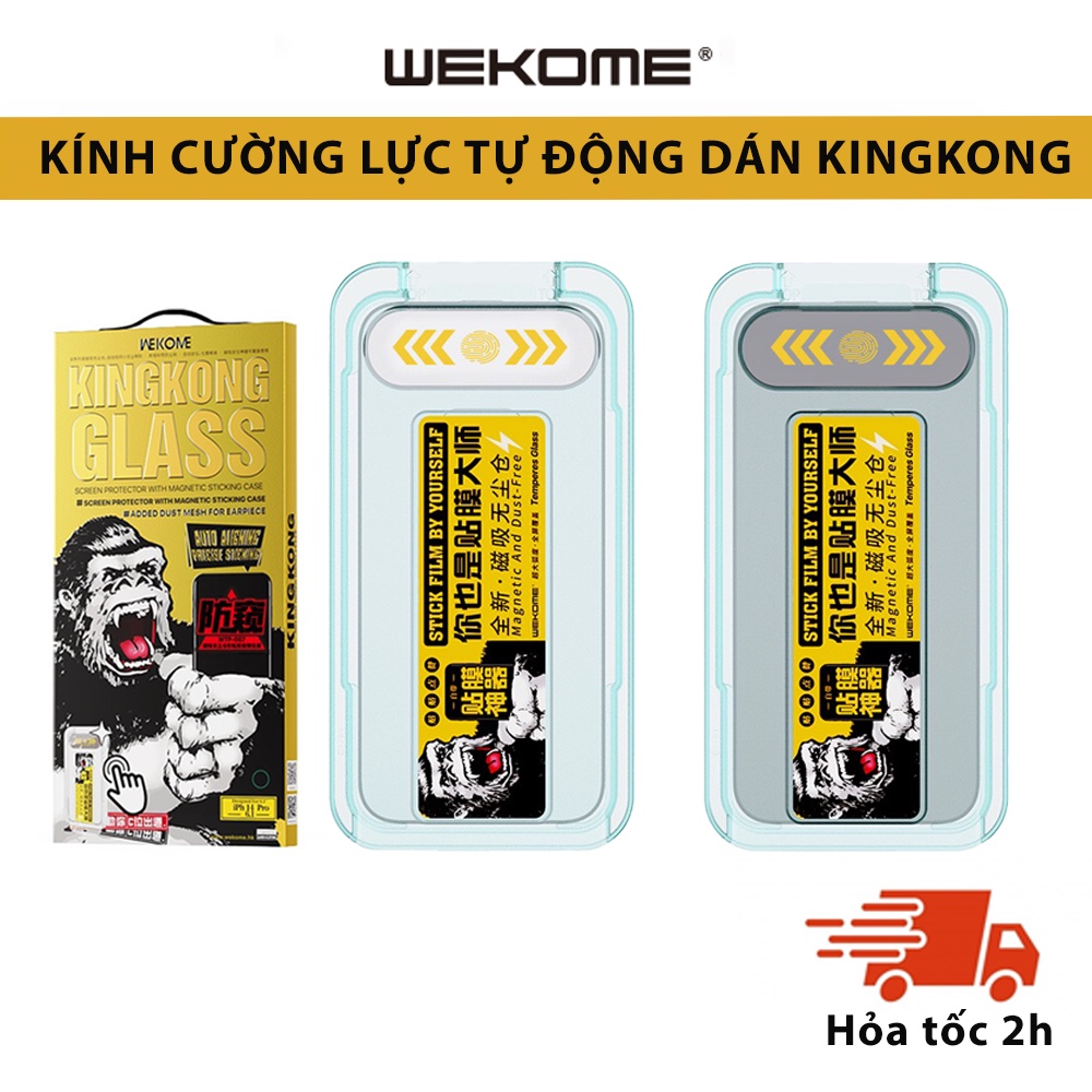 Ảnh Kính cường lực KINGKONG bảo vệ màng loa WEKOME 034-057 iphone 11 12 13 14 15 16 pro promax x xr xs max 2