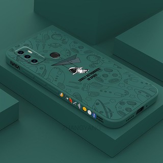 ốp lưng oppo a53 oppo a53 2020 Ốp Điện Thoại Silicone TPU Mềm Họa Tiết Phi Hành Gia Có Dây Đeo Cho oppo a53 oppo a53 2020