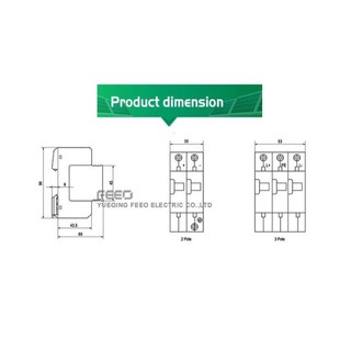 Chống sét lan truyền cho mạch điện một chiều hãng FEEO 800VDC 20/40 KA