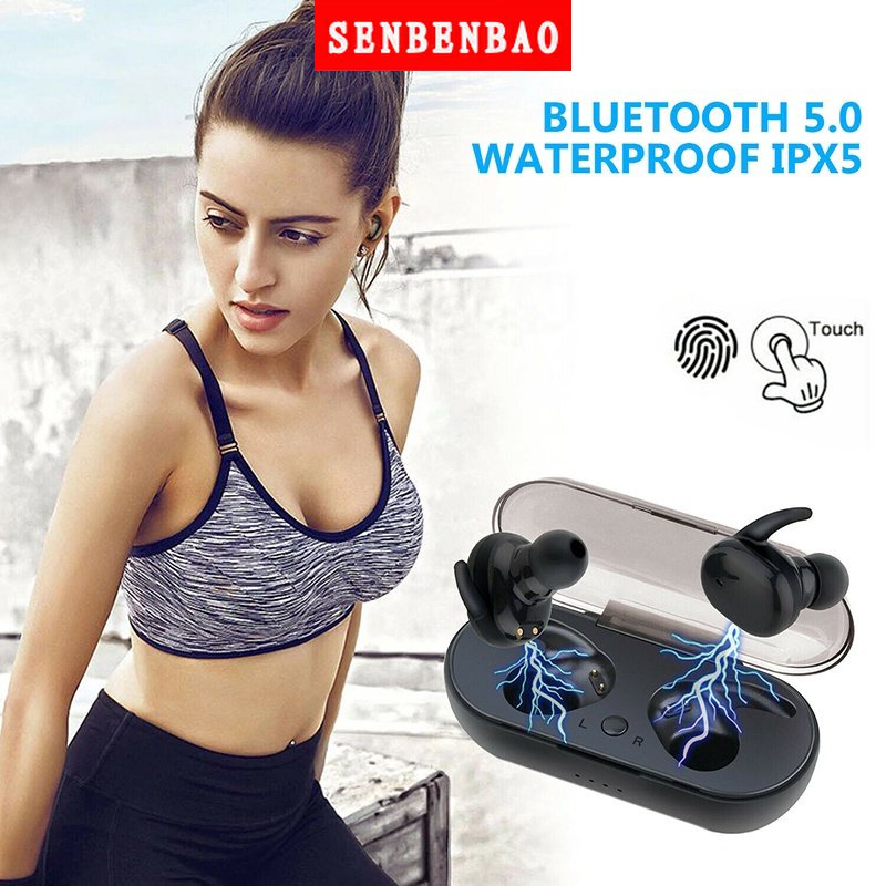 Tai Nghe Bluetooth 5.0 TWS 9D Âm Thanh Nổi Kèm Mic Fon Telinga TWS Y30