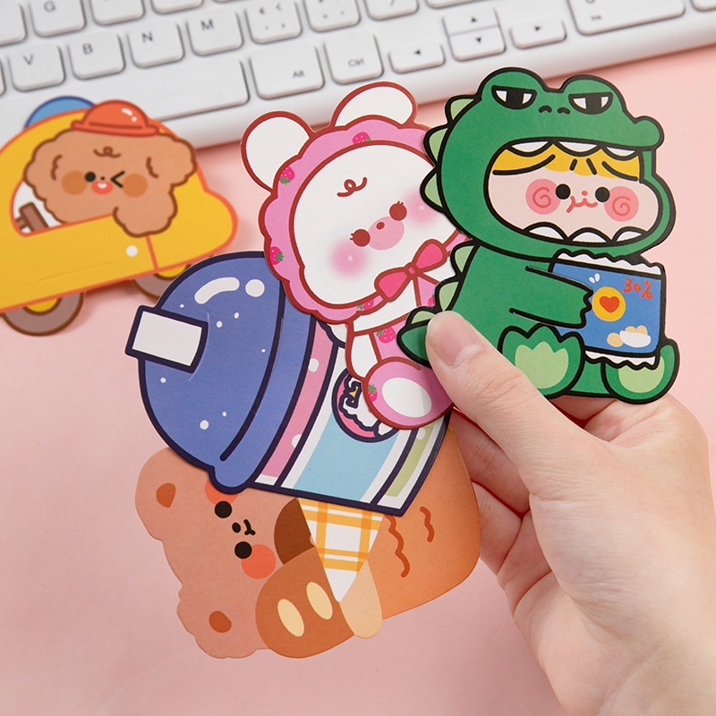 3 Gói 5 Thiệp Thú Cưng Ôm Kẹo Siêu