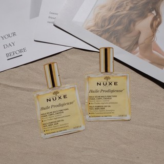 [HB GIFT] Dầu khô đa năng chăm sóc tóc, móng, cơ thể, da rạn Nuxe Dry oil Huile prodigieuse 2ml