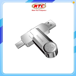 USB 3.1 OTG Remax RX-817 dung lượng 128GB cổng TypeC và USB 3.1 - Vỏ kim loại (Bạc)