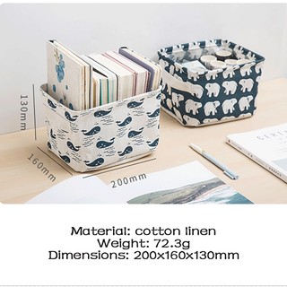 Foldable Fabric Home Organizer Large capacity storage basket School office stationery