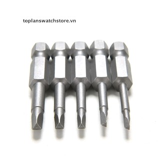 Set 5 Mũi Tua Vít Đầu Tam Giác Từ Tính Bằng Thép 1 / 4 50mm S2
