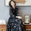 ĐẦM VOAN TAY DÀI FORM DÀI - HỌA TIẾT HOA ĐỘC ĐÁO THỜI TRANG NỮ SANG TRỌNG TÔN DÁNG CHO CÁC NÀNG HIYU STORE
