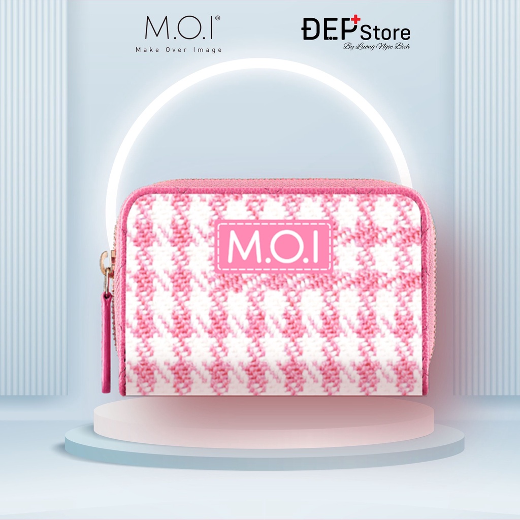 Ví mini thời trang M.O.I Cosmetics THE STAR vải dệt 9*11*2,5 cm