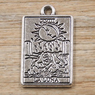 Mặt Dây Chuyền Lá Bài Tarot Bằng Hợp Kim Kẽm 14 * 23mm