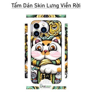 Tấm dán Skin Mặt Sau Mèo Thần Tài M02 FULL VIỀN Dành Cho 14prm, 13prm , 12prm , 11prm , ip11 , ip12 , ip13 - FukiShop