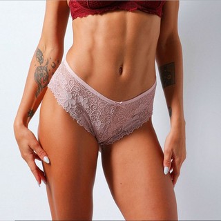 Quần lót ren nữ sexy hình hoa đính nơ tôn mông quyến rũ King Shop L-6824